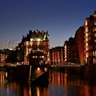 Wasserschloss Hamburg bei Nacht