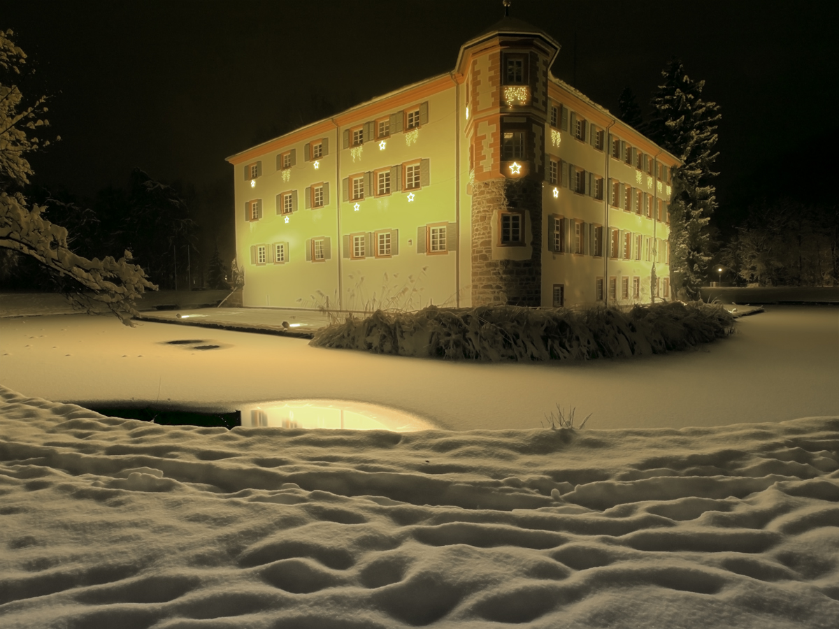 Wasserschloss im Winterschlaf