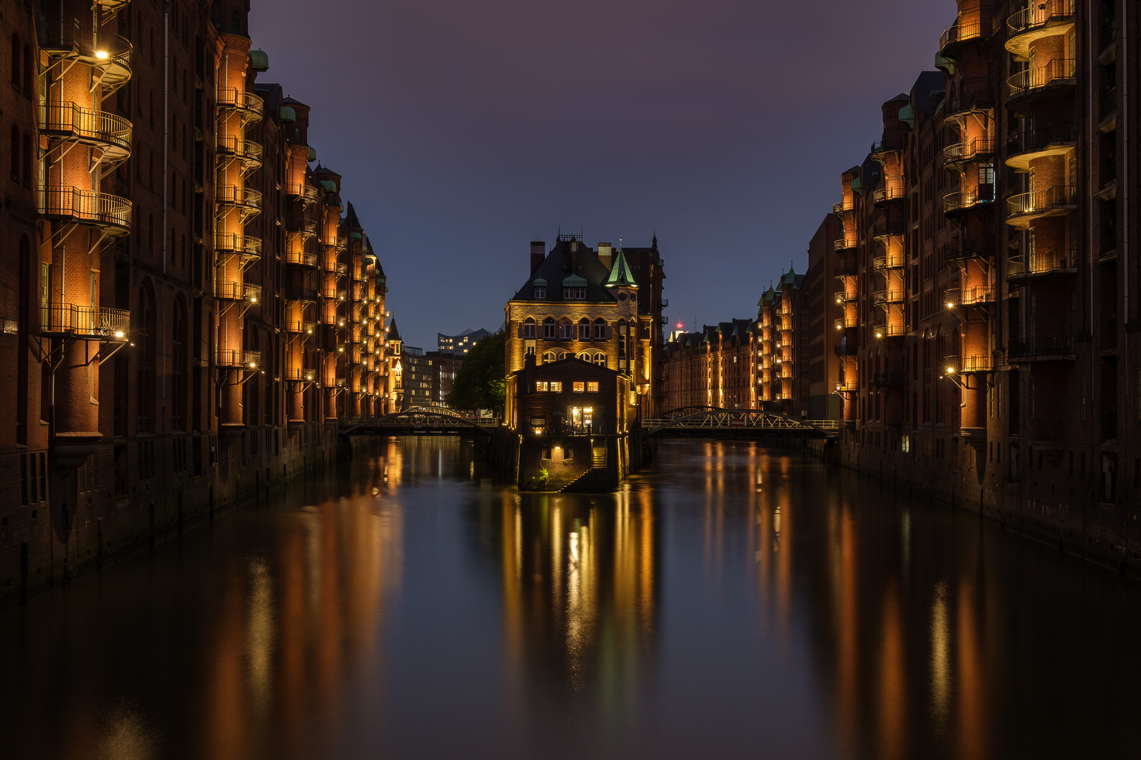 Wasserschloss in der Speicherstadt in Hamburg