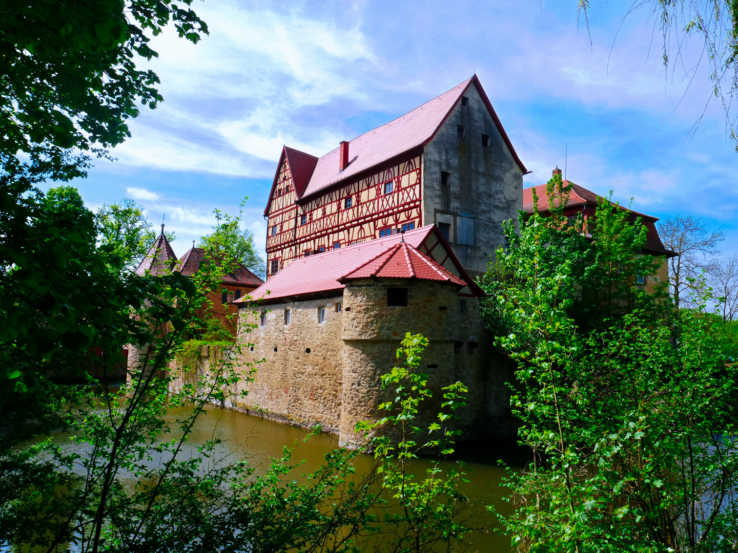 Wasserschloss Unsleben in der Rhön