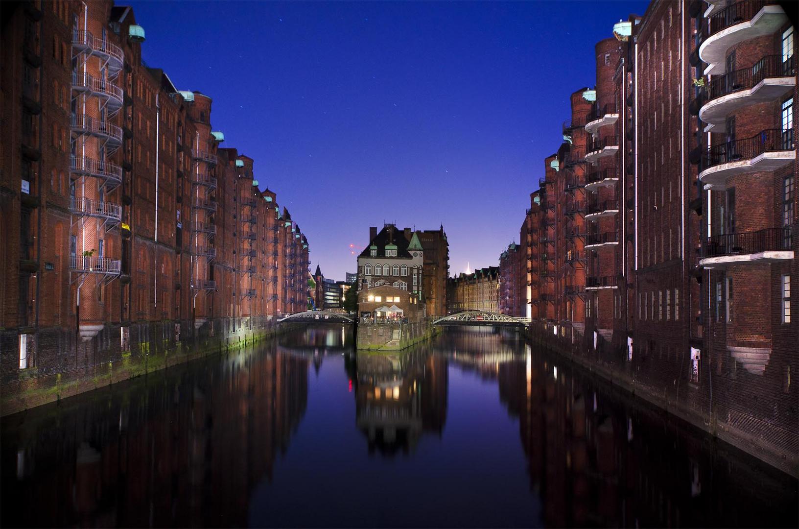 Wasserschloss/Krogmann, nachdem die Illumination ausging