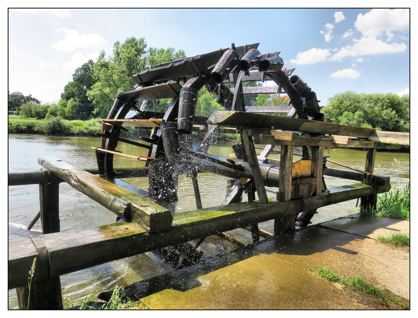 Wasserschöpfrad an der Regnitz