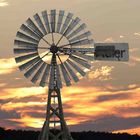 Wasserschöpfwerk in Abendstimmung