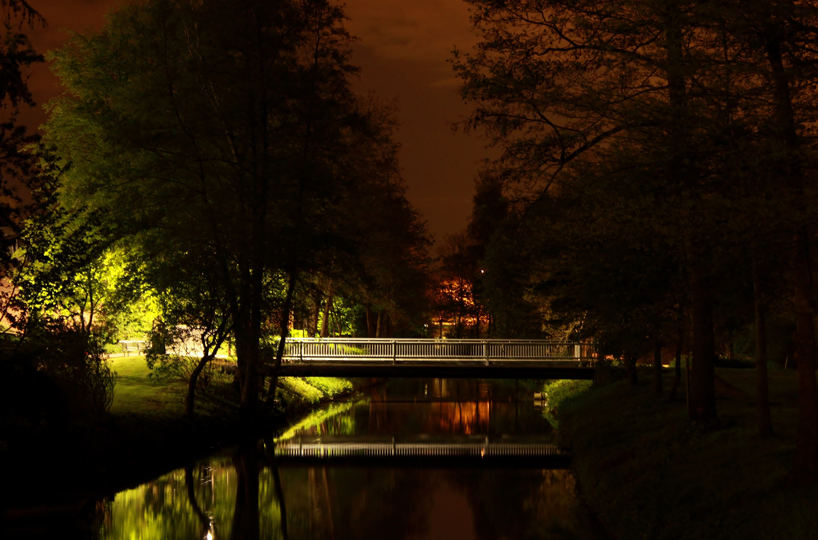 Wasserschutzgebiet Buxtehude bei Nacht