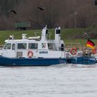 Wasserschutzpolizei auf dem Rhein bei Emmerich