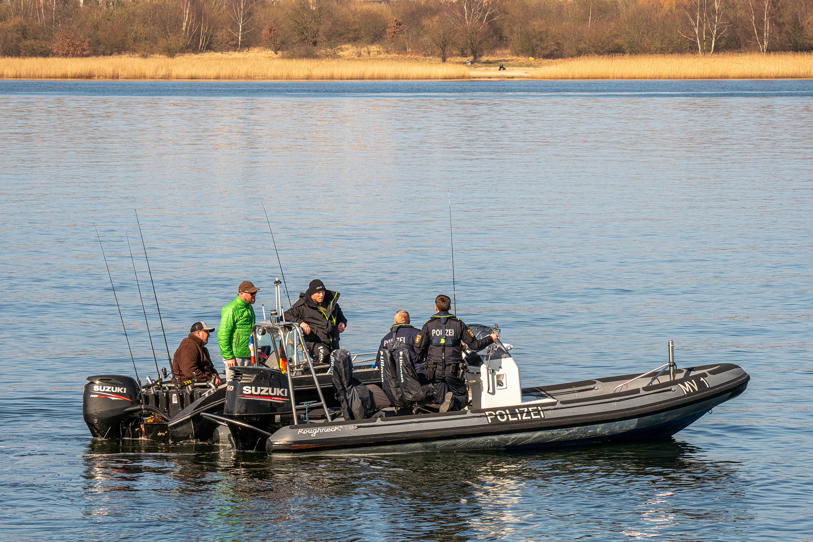 Wasserschutzpolizei im Einsatz