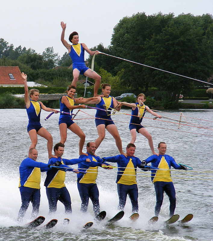 Wasserski-Show am kleinen Strand - Jabbeke