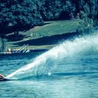 Wasserskisport am Ausee in Oberösterreich