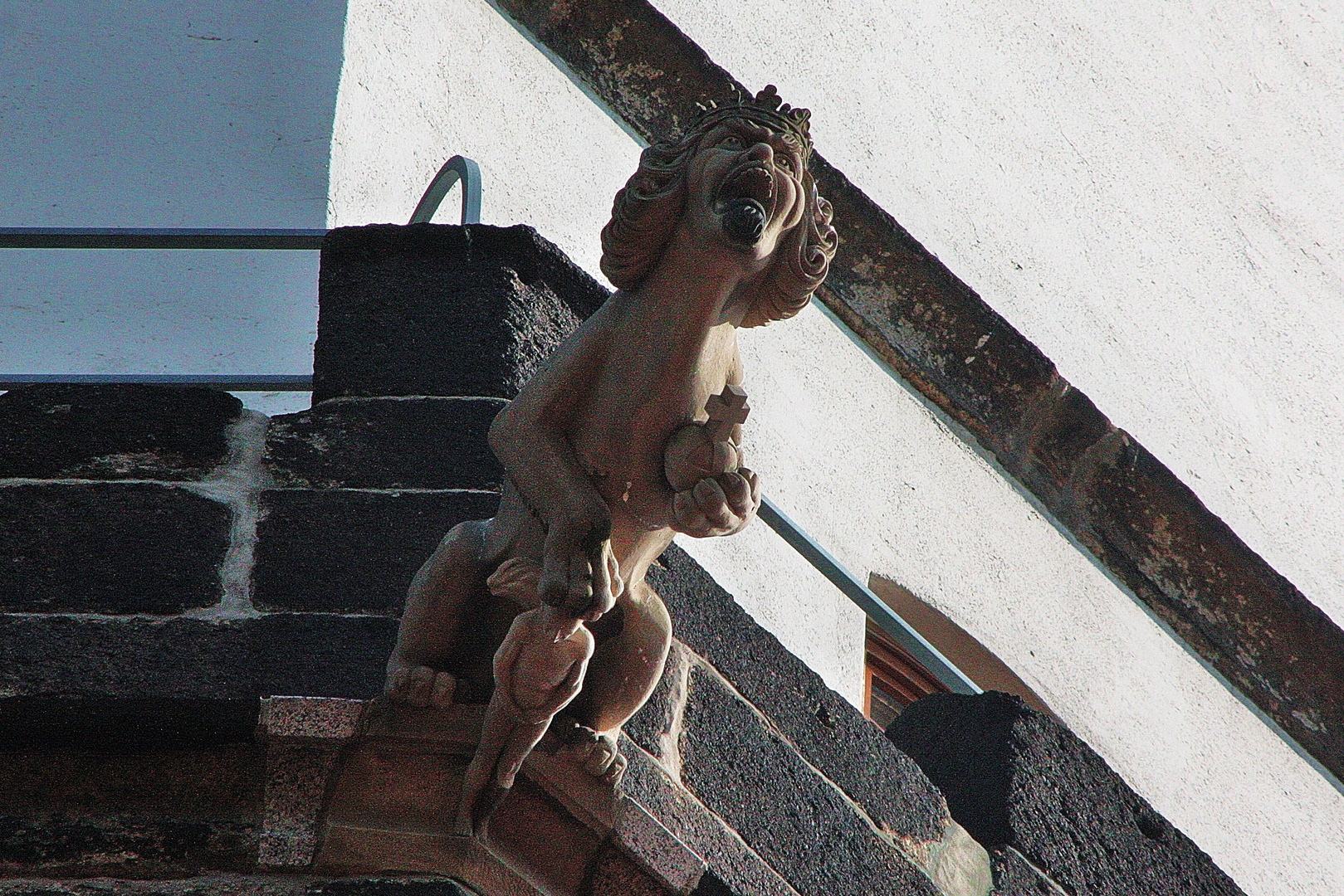 Wasserspeier am Turm der Kirche St.Marien in Kamenz 2 s.u.