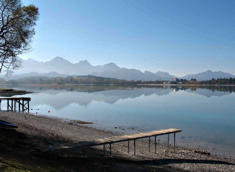 Wasserspiegelung am Forggensee