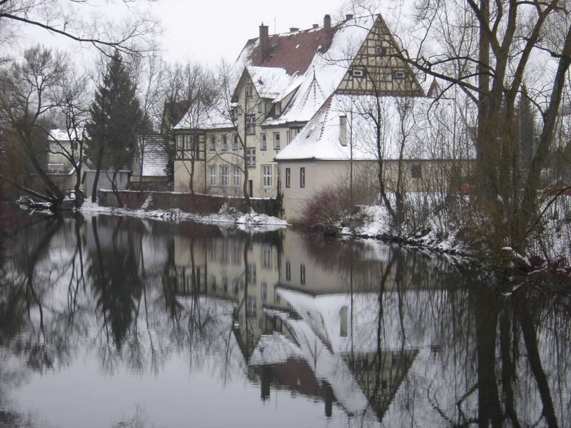 Wasserspiegelung an der Brenz