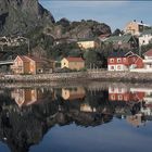 Wasserspiegelung auf den Lofoten