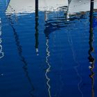 Wasserspiegelung im Schilkseer Yachthafen