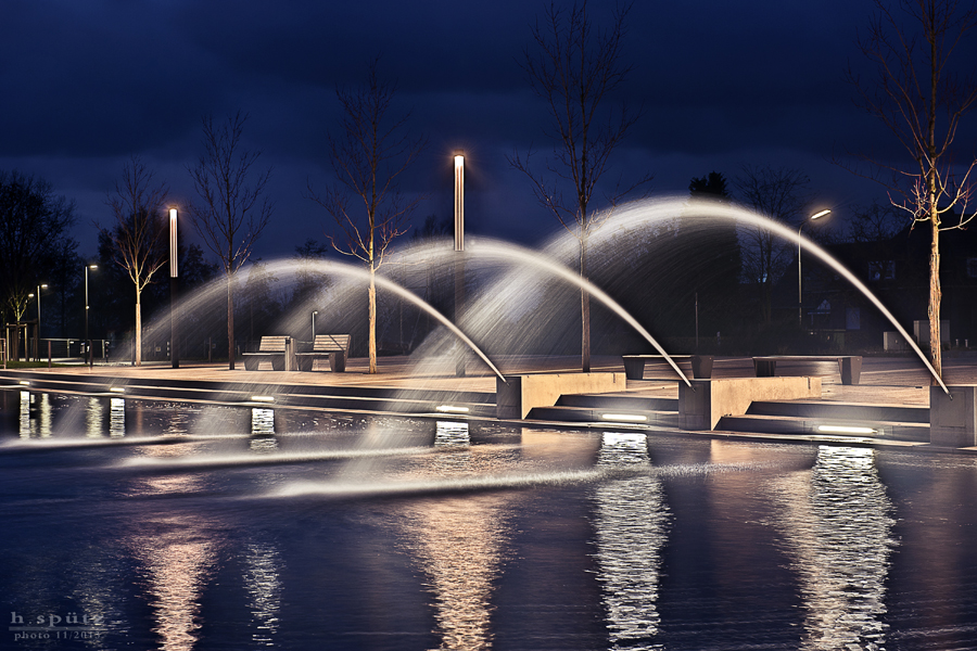 Wasserspiel am Niersforum Gelder