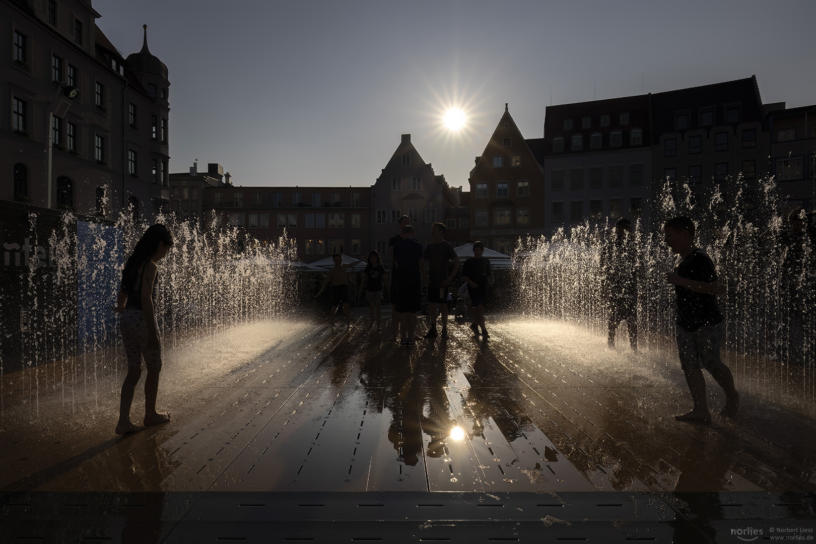 Wasserspiel am Rathausplatz