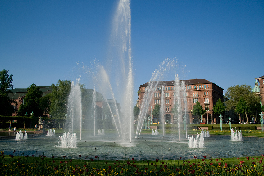 Wasserspiel am Wasserturm