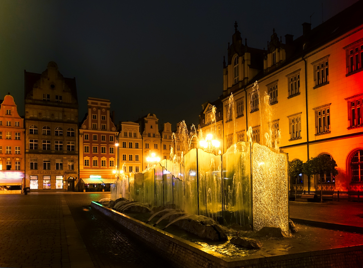 Wasserspiel auf dem Rynek