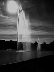 wasserspiel beim schloss in oberschleißheim