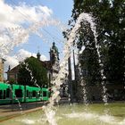 Wasserspiel Drei Rosen mit Josephskirche