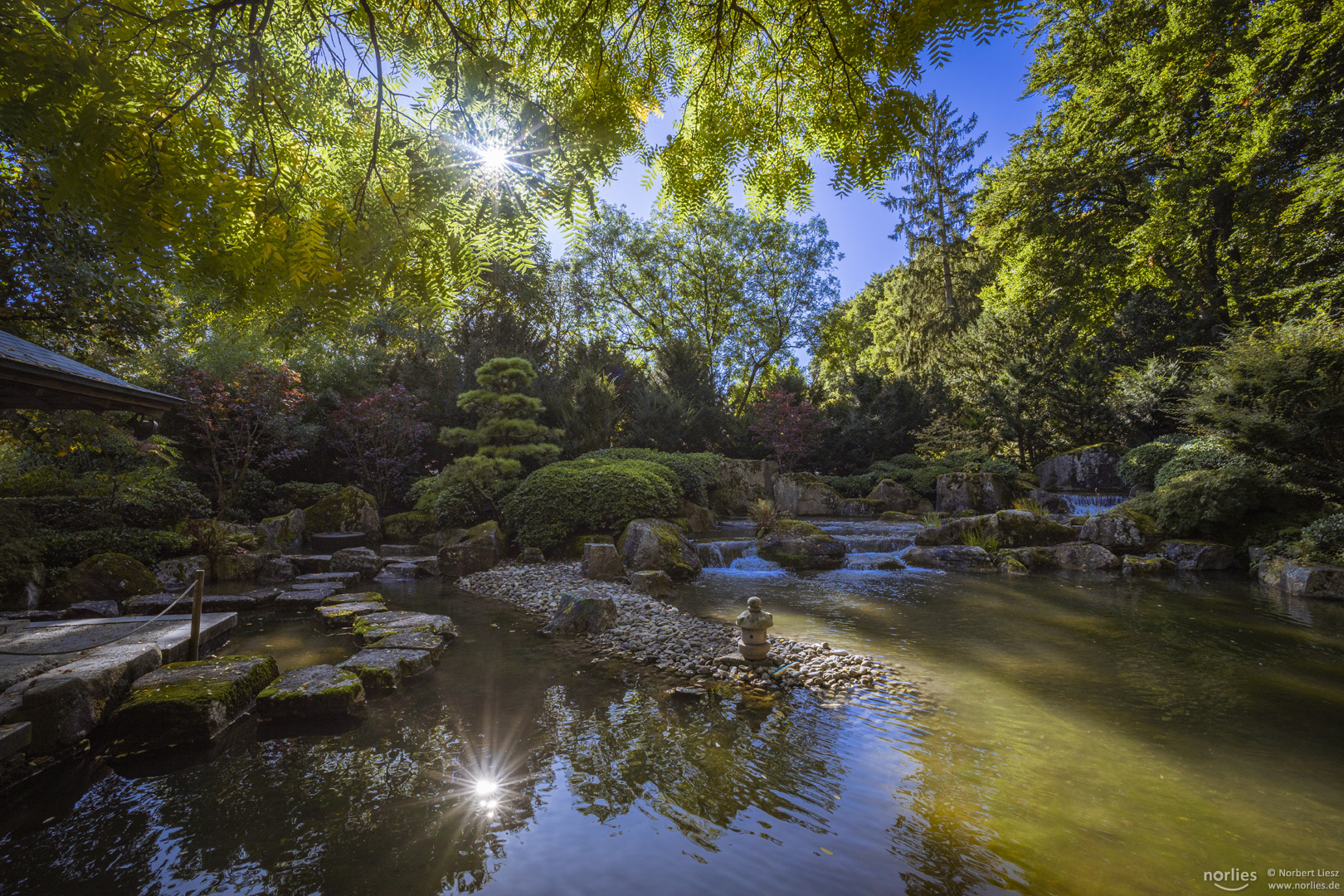 Wasserspiel im Japangarten