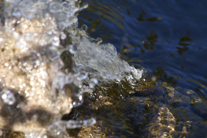 Wasserspiel im Teich