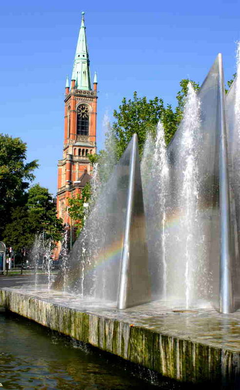 Wasserspiel im Zentrum der Stadt.