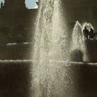 Wasserspiel vor dem Palau Nacional de Montjuic