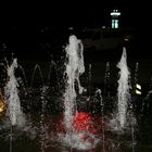 Wasserspiel vor Flughafenhotel in Shenzhen