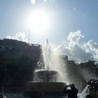 Wasserspiele am Trafalger Square