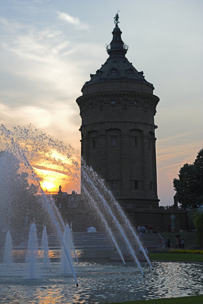 Wasserspiele am Wasserturm