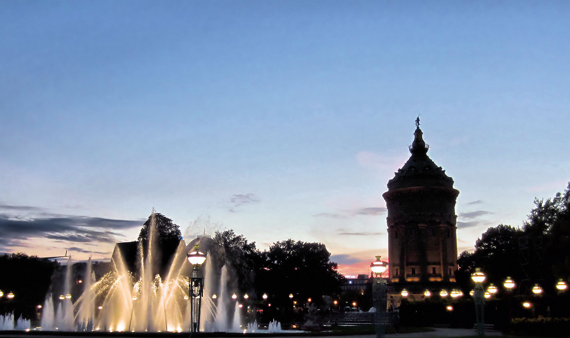 Wasserspiele am Wasserturm