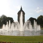 Wasserspiele am Wasserturm in Mannheim