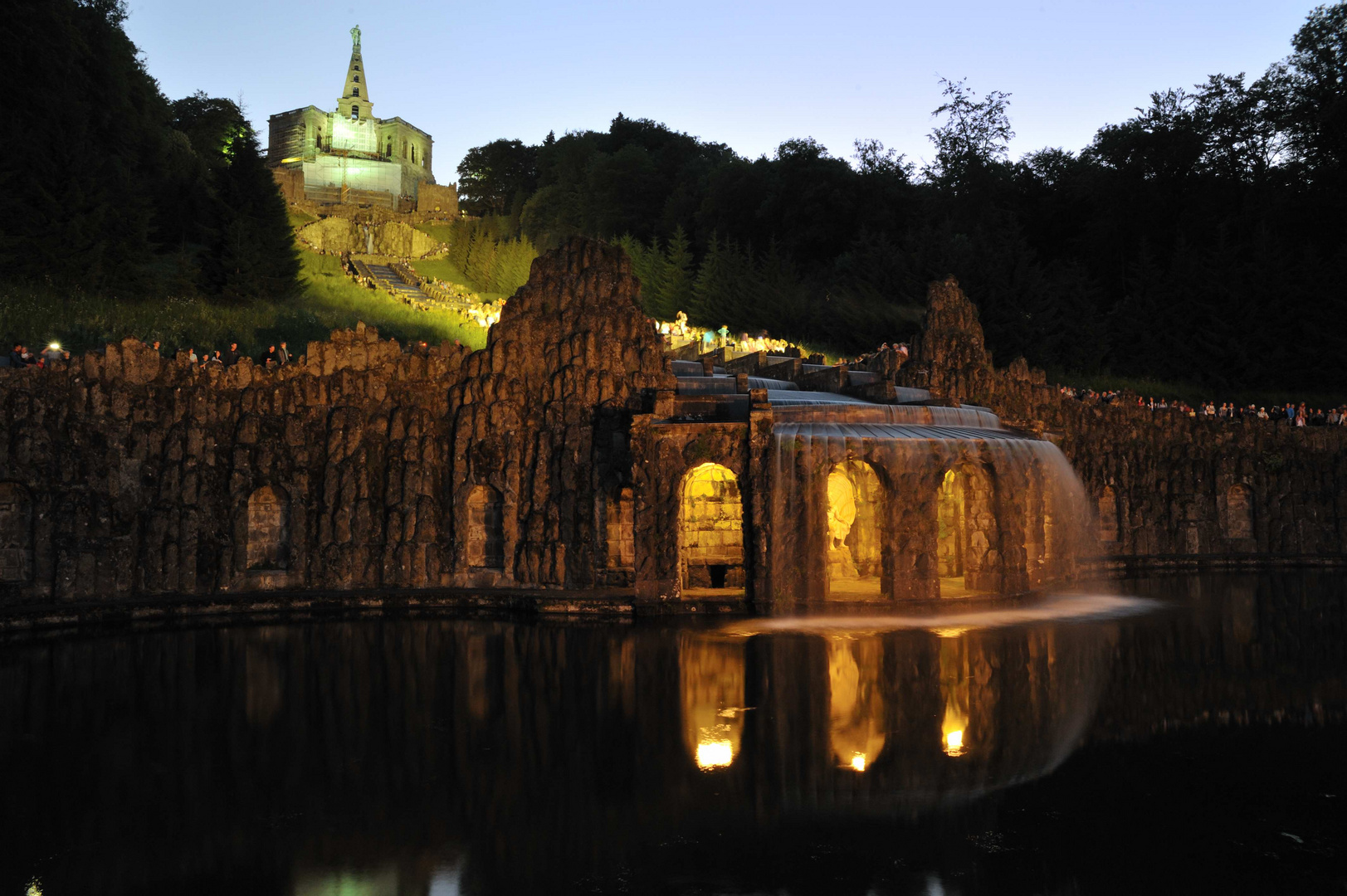 Wasserspiele bei Nacht, Kassel