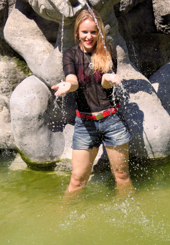 Wasserspiele im alten botanischen Garten München