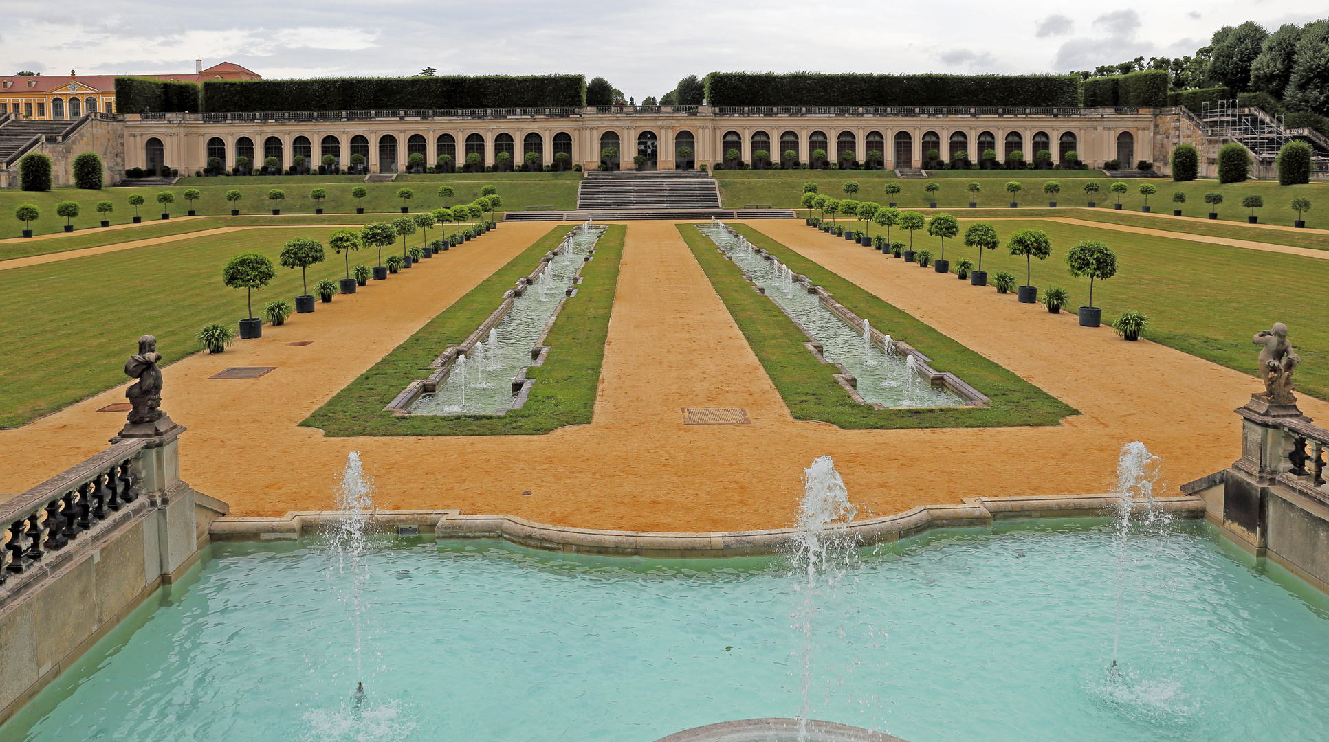 Wasserspiele im Barockgarten Großsedlitz Foto &amp; Bild
