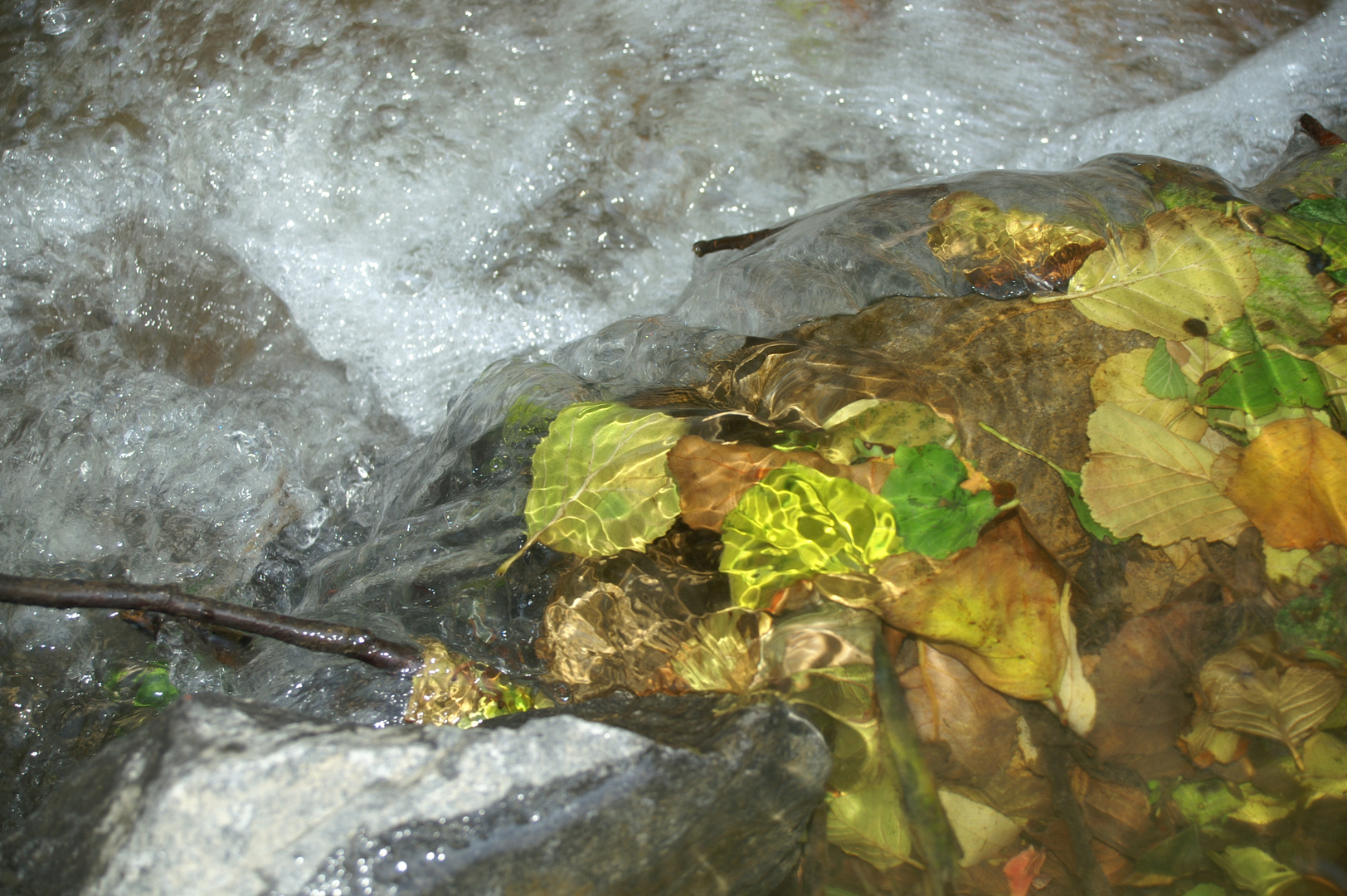 Wasserspiele im Fluss