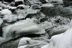 Wasserspiele im Winter