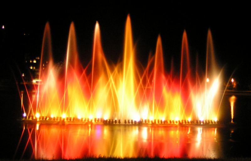 Wasserspiele in Arosa