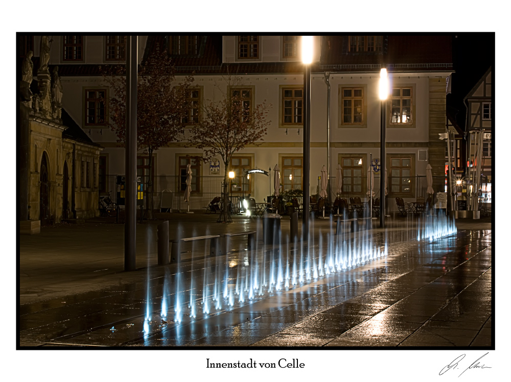 Wasserspiele in der celler Innenstadt