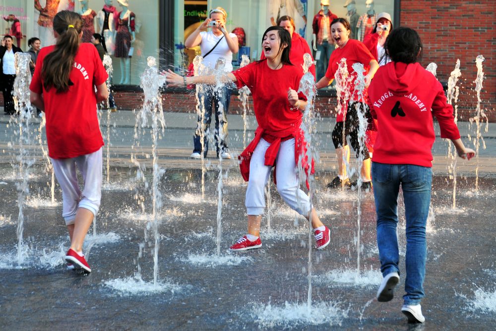 Wasserspiele in der Duisburger City