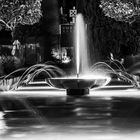 Wasserspiele in der Nacht_s/w