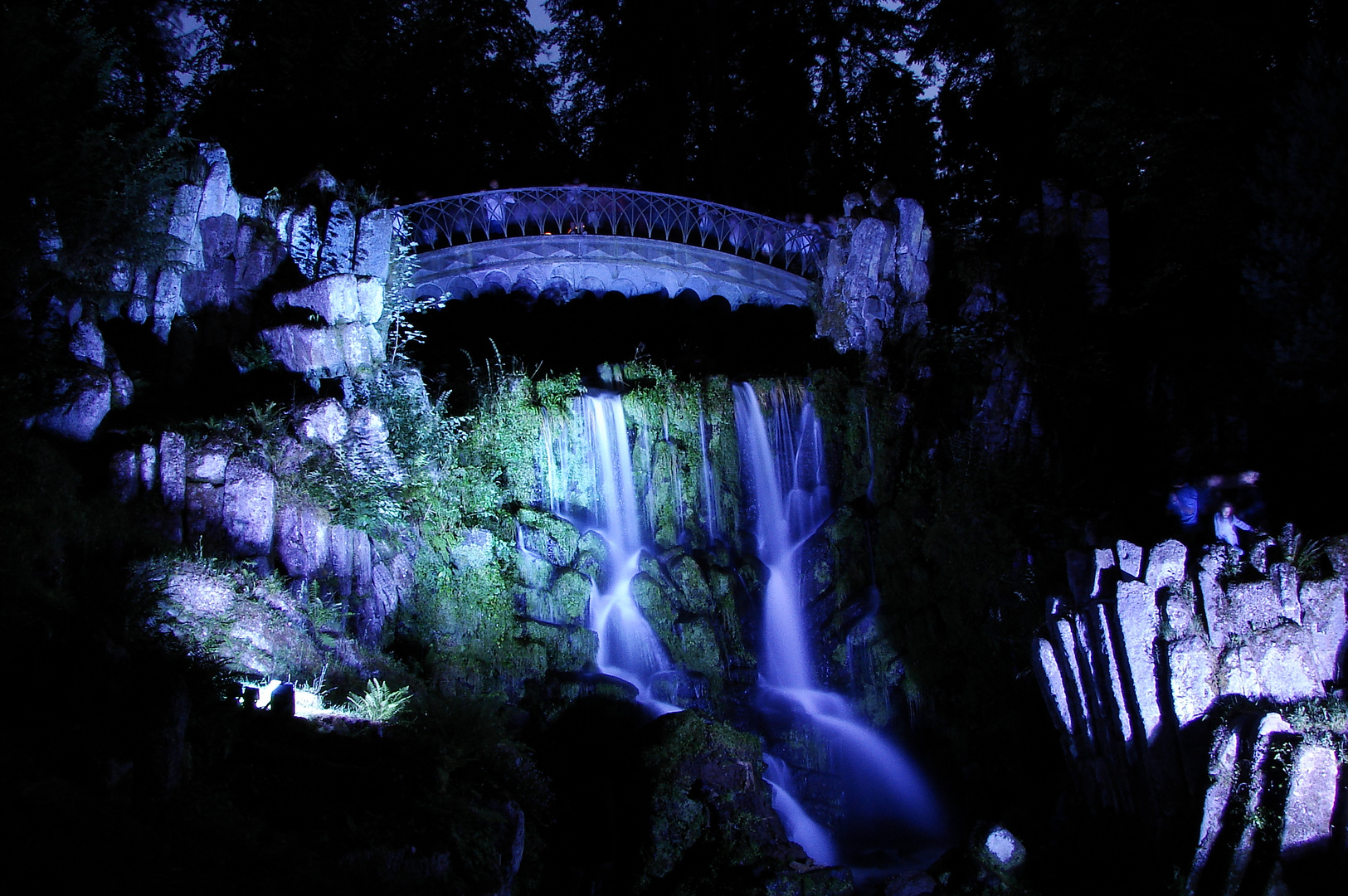 Wasserspiele in Kassel Wilhelmshöhe Teufelsbrücke