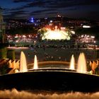 Wasserspiele mit Blick über Barcelona