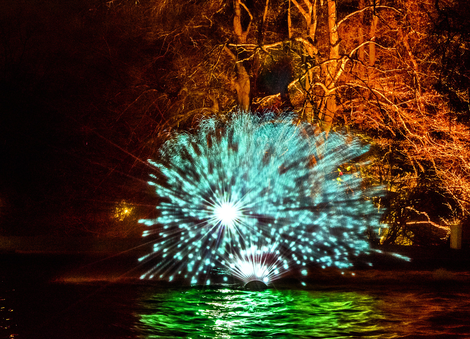 Wasserspiele_3 - Winterlichter Palmengarten Frankfurt