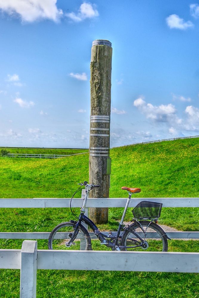 Wasserstand auf Hallig Hooge