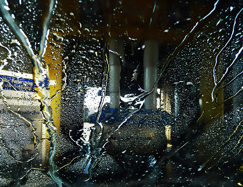 Wasserstrukturen in der Autowaschanlage