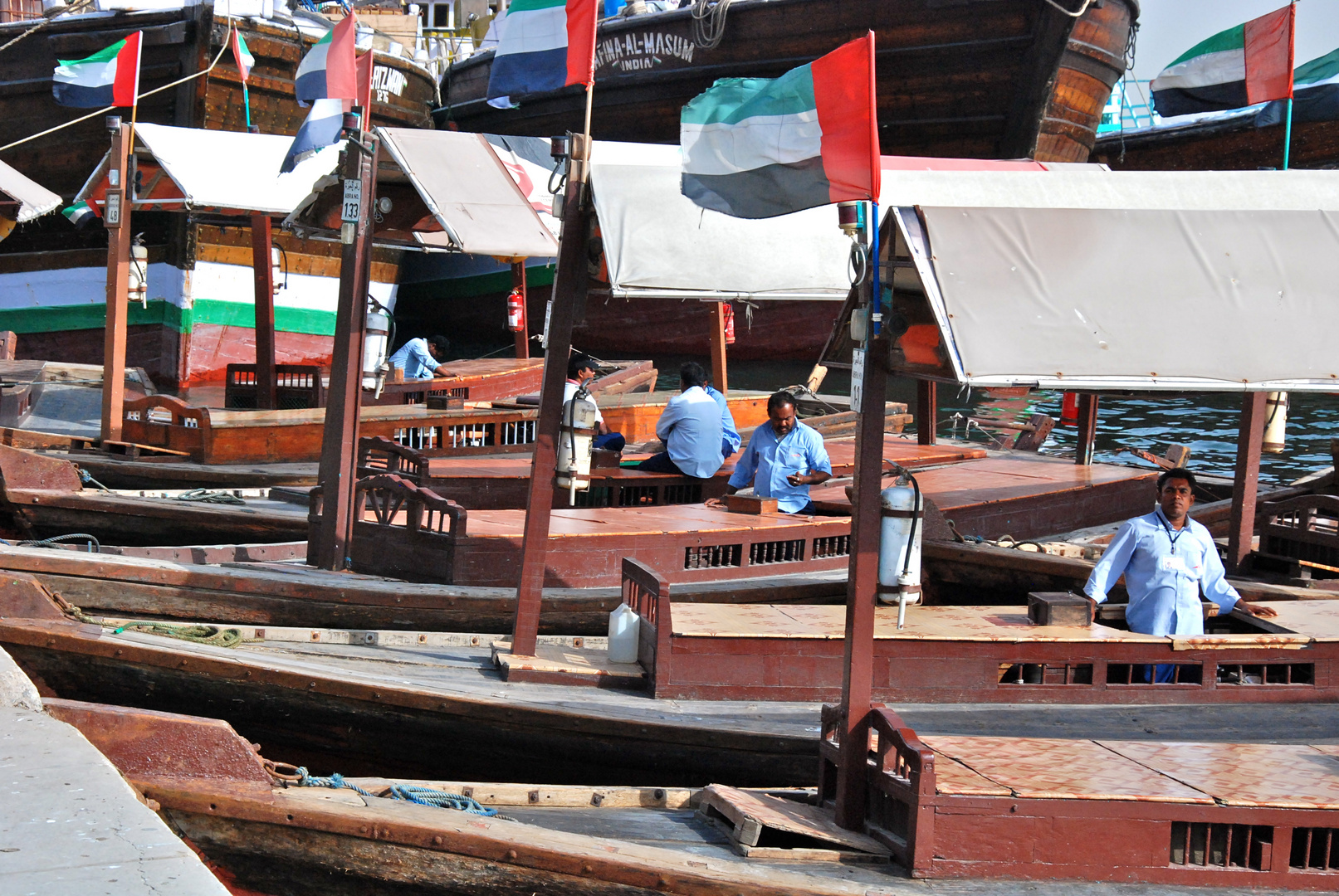 Wassertaxi`s am Dubai Creek