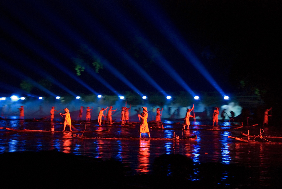 Wassertheater in Yangshou (China)