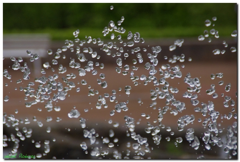 Wassertropfen eines Springbrunnens