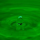 Wassertropfen in grün